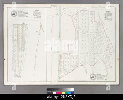 Cartografica, Mappe. 1888 - 1897. Lionel Pincus e la Principessa Firyal Map Division. Bronx (New York, N.Y.) Piastra 27: Mappa n° 315 delimitata da strada da Macombs al Fordham Depot, Tiebout Avenue e Valentine Avenue.- Mappa n° 231: Delimitata dalla Kingsbridge Road, Third Avenue, First Avenue, strada per Highbridge e macombs Dam per Depot e New Town Road. Foto Stock