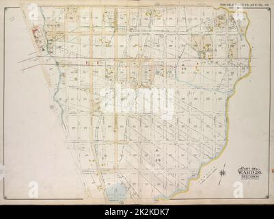 E.B. Hyde & Co.. Cartografica, Mappe. 1916. Lionel Pincus e la Principessa Firyal Map Division. Brooklyn (New York, N.Y.), Real Property, New York (state), New York Brooklyn, Vol. 1, 2nd Part, Double Page Plate No. 46; Part of Wards 26, Section 14; Map Boundary by Dumont Ave., boundary line of the boroughs of Brooklyn and Queens, Vandalia Ave.; Tra cui Crescent St., Fairfield Ave., Fountain Ave. Foto Stock