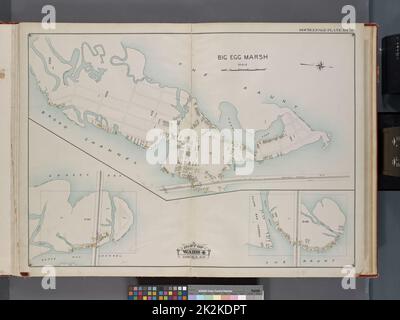 Cartografica, Mappe. 1913. Lionel Pincus e la Principessa Firyal Map Division. Queens (New York, N.Y.), Real Property , New York (state) , New York , Queens (Borough) Queens, V. 1, Double Page Plate No. 31; Part of Jamaica, Ward 4; Mappa delimitata dal Raunt, Broad Channel; Grassy Bay, Goose Hill Channel; Rulers Bar Hassock, Il Raunt Foto Stock