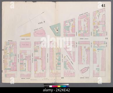 Cartografica, Mappe. 1857 - 1862. Lionel Pincus e la Principessa Firyal Map Division. Manhattan (New York, N.Y.), Real Property , New York (state) , New York Plate 41: Mappa delimitata da East 12th Street, Second Avenue, 5th Street, Fourth Avenue Foto Stock