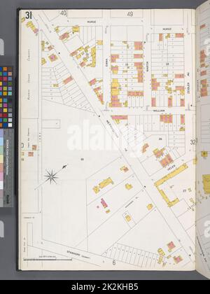 Cartografica, Mappe. 1884 - 1936. Lionel Pincus e la Principessa Firyal Map Division. Assicurazione antincendio , New York (stato), Real Property , New York (stato), Cities & Cities , New York (stato) Queens V. 3, Plate No. 31 Mappa delimitata da Nurge, Zedler Ave., Stanhope, Linden Hill Cemetery Foto Stock