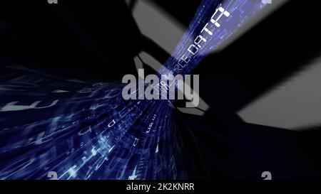 Guida attraverso il tunnel dell'origine dati Foto Stock