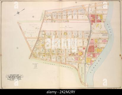 Cartografica, Mappe. 1908 - 1912. Lionel Pincus e Princess Firyal Map Division Queens, Vol. 2, Double Page Plate No. 30; parte di Ward Two Laurel Hill; Mappa delimitata da Berlin Ave., Newtown Creek, Laurel Hill Boulevard; inclusi Newtown Ave., Old Brook School Road, Newtown Turnpike Foto Stock