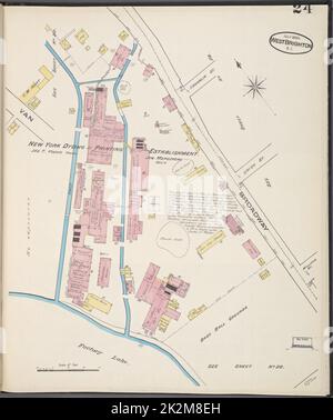 Cartografica, Mappe. 1884 - 1936. Lionel Pincus e la Principessa Firyal Map Division. Assicurazione antincendio , New York (Stato), Real Property , New York (Stato), Cities & Cities , New York (Stato) Staten Island, Plate No. 24 Mappa delimitata da Broadway, Van Foto Stock