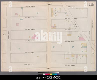 Cartografica, Mappe. 1857 - 1862. Lionel Pincus e la Principessa Firyal Map Division. Manhattan (New York, N.Y.), Real Property , New York (state) , New York Plate 113: Mappa delimitata da West 62nd Street, Eighth Avenue, West 57th Street, Tenth Avenue Foto Stock