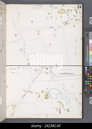 Cartografica, Mappe. 1884 - 1936. Lionel Pincus e la Principessa Firyal Map Division. Assicurazione antincendio , New York (stato), Real Property , New York (stato), Cities & Cities , New York (stato) Queens V. 3, Plate No. 24 Mappa delimitata da Myrtle Ave., Cooper Ave., Evergreen Cemetery, Cypress Hills Foto Stock