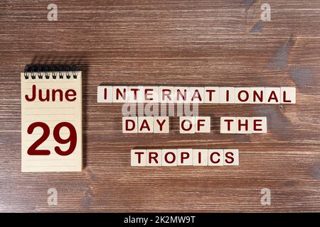 Giornata Internazionale dei Tropici Foto Stock