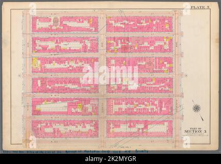 Cartografica, Mappe. 1913. Lionel Pincus e la Principessa Firyal Map Division. Real Property , New York (state) , New York, Real Property , Manhattan (New York, N.Y.), Manhattan (New York, N.Y.) Piastra 5, parte della sezione 3: Delimitata da W. 20th Street, Seventh Avenue, W. 14th Street e Ninth Avenue Foto Stock