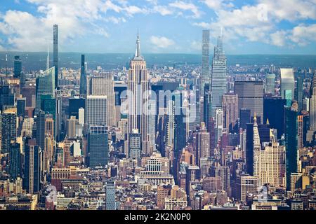 Vista spettacolare dello skyline della città di New York Foto Stock