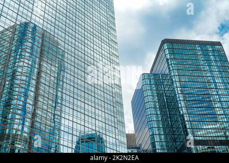 Edifici alti e vuoti e il bel tempo di Hong Kong Foto Stock