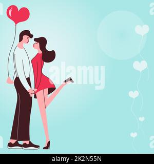 Bella coppia che tiene le mani pronte a baciare mostra armonia tra coppia. Uomo che porta presente baciare abbracciare donna rappresentano romantico appassionato duo fare l'amore. Foto Stock