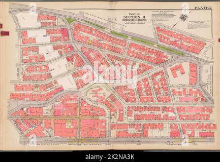 Cartografica, Mappe. 1938 - 1957. Lionel Pincus e la Principessa Firyal Map Division. Real Property , New York (state) , New York (N.Y.), Bronx (New York, N.Y.) , Mappe Double Page Plate No. 2, parte della Sezione 11, Borough of the Bronx: Bounded by University Avenue, W. 176th Street, Andrews Avenue South, W. Tremont Avenue, Grand Avenue, W. 176th Street, Jerome Avenue e W. 172th Street Foto Stock
