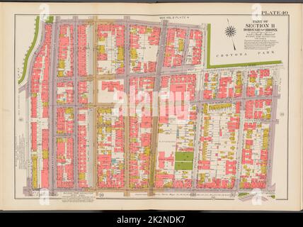 Cartografica, Mappe. 1942. Lionel Pincus e la Principessa Firyal Map Division. Real Property , New York (state) , New York (N.Y.), Bronx (New York, N.Y.) , Mappe Double Page Plate No. 40, parte della Sezione 11, Borough of the Bronx: Bounded by E. 171st Street, Fulton Avenue, Crotona Park South, Clinton Avenue, E. 169th Street e Clay Avenue Foto Stock