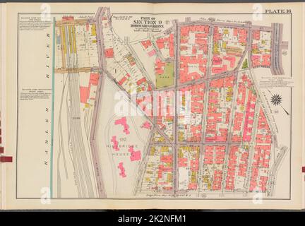 Cartografica, Mappe. 1942 - 1957. Lionel Pincus e la Principessa Firyal Map Division. Real Property , New York (state) , New York (N.Y.), Bronx (New York, N.Y.) , Mappe Double Page Plate No. 16, parte della Sezione 9, Borough of the Bronx: Bounded by Depot Place, Sedgwick Avenue, W. 169th Street, Edward L. Grant Highway, Shakespeare Avenue, Jerome Avenue, W. 166th Street e (Harlem River) Sedgwick Avenue Foto Stock