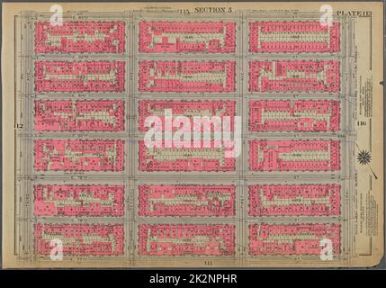 Cartografica, Mappe. 1930. Lionel Pincus e la Principessa Firyal Map Division. Real Property , New York (state) , New York, Manhattan (New York, N.Y.) Targa 113, parte della Sezione 5: Delimitata da E. 83rd Street, York Avenue, E. 77th Street e Third Avenue Foto Stock