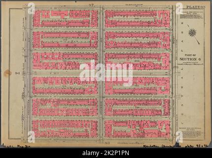 Cartografica, Mappe. 1930. Lionel Pincus e la Principessa Firyal Map Division. Real Property , New York (state) , New York, Manhattan (New York, N.Y.) Piastra 95, parte della sezione 4: Delimitata da W. 89th Street, Central Park West, W. 83rd Street e Amsterdam Avenue Foto Stock