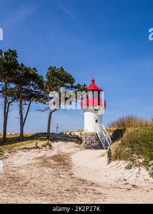 Il faro di Gellen sull'isola di Hiddensee, Germania Foto Stock