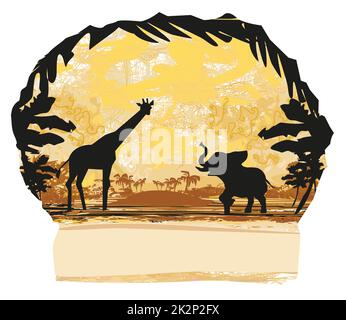 Savana Africana Foto Stock