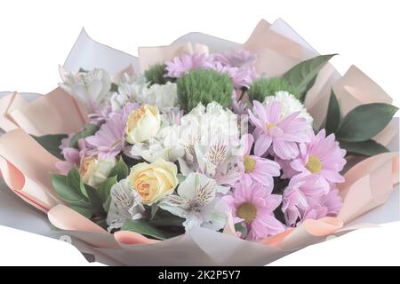 Bouquet di splendidi fiori primo piano, vista frontale Foto Stock