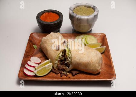 Autentico Burrito messicano Foto Stock