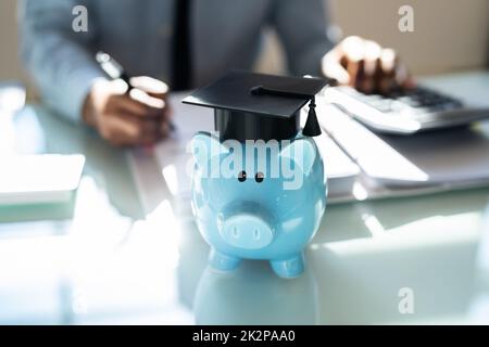 Prestito per studenti. Consulente per l'insegnamento della contabilità Foto Stock