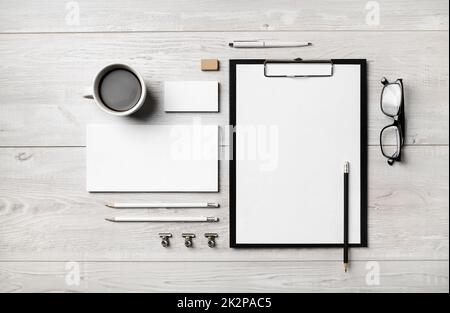 Blank corporate stationery Foto Stock