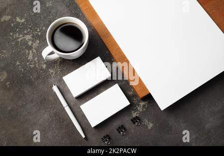 Vuoto set di cancelleria Foto Stock