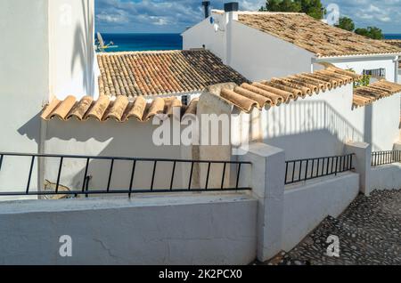 Architettura nel bellissimo villaggio di Altea, Spagna Foto Stock