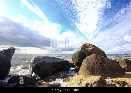 Il paesaggio da sogno di GroÃŸ Zicker sull'isola di Ruegen, nel Mar Baltico Foto Stock