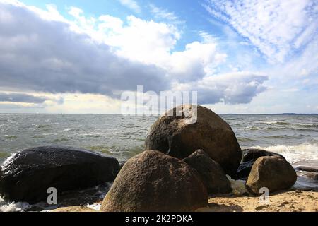 Il paesaggio da sogno di GroÃŸ Zicker sull'isola di Ruegen, nel Mar Baltico Foto Stock