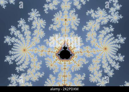 Bellissimo zoom nel matematico infinito mandelbrot set frattale. Foto Stock