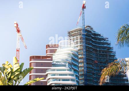 Cantiere di un moderno edificio a Limassol, Cipro Foto Stock