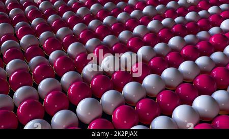 Sfere rosse e bianche Foto Stock
