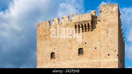 Il tetto del Castello di Kolossi. Limassol. Cipro Foto Stock