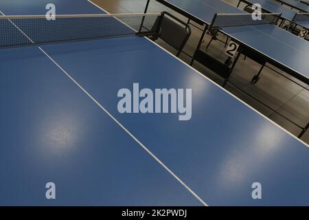 Tabletennis o tavolo da ping pong. Concetto sportivo. Foto Stock