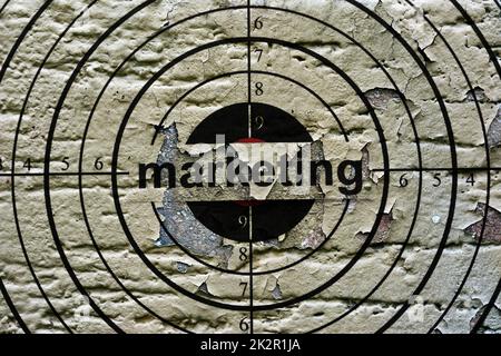 Marketing target grunge Foto Stock
