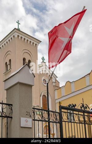 Belgrado, Serbia - 28 aprile 2021: Ambasciata del Sovrano Ordine militare di Malta nella Repubblica di Serbia. Foto Stock