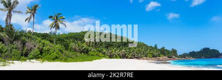 Seychelles, Mahe - Anse Bazarca Beach Foto Stock