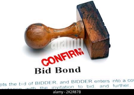 Bid bond - approvato Foto Stock