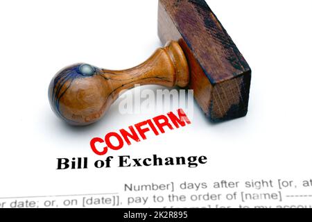 Bill di exchange Foto Stock