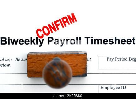 Payroll timesheet Foto Stock