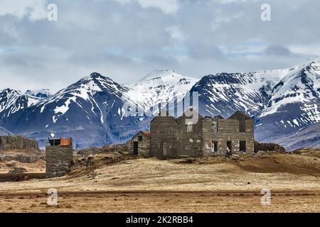 Casa abbandonata in Islanda Foto Stock