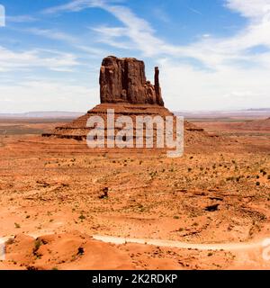 Vista sulla Monument Valley nello Utah e in Arizona America. Foto Stock