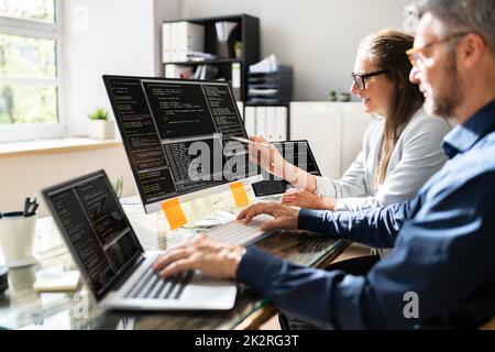 Programmazione di coppie agili e codifica estrema Foto Stock