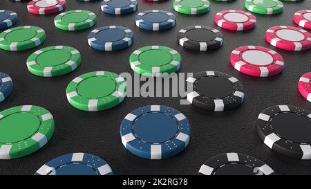 Fiches da poker Foto Stock