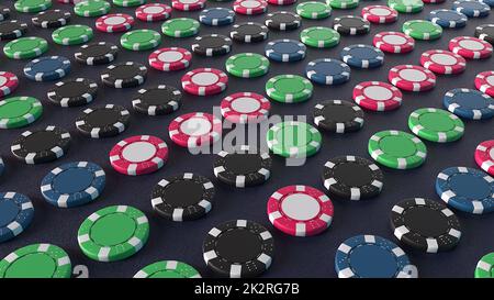 Fiches da poker Foto Stock