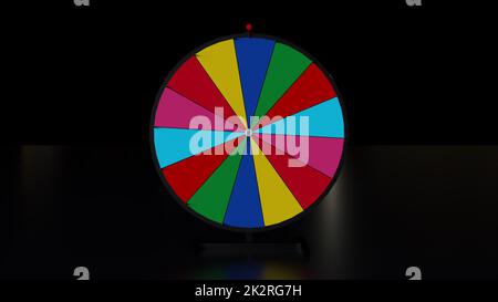 Ruota di fortuna che gira Foto Stock