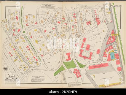 Cartografica, Mappe. 1938. Lionel Pincus e la Principessa Firyal Map Division. Bronx (New York, N.Y.) , Mappe, Real Property , New York (state) , New York (N.Y.) Double Page Plate No. 36, Part of Section 13, Borough of the Bronx: Bounded by W. 246th Street, Broadway, W. 240th Street, Irwin Avenue, Spuyten Duyvil Parkway e Henry Hudson Parkway Foto Stock