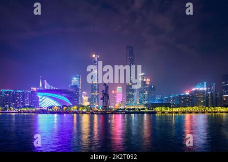 Lo skyline di Guangzhou. Guangzhou - Cina Foto Stock