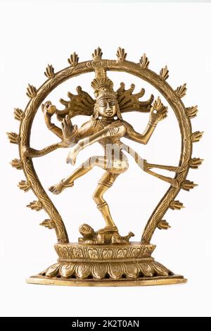 Statua di Shiva Nataraja - Signore della danza isolato Foto Stock